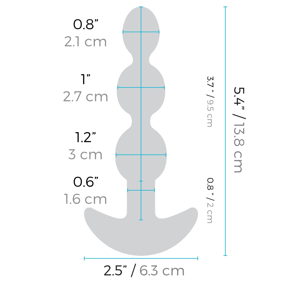 Triplet Anal Beads - Black