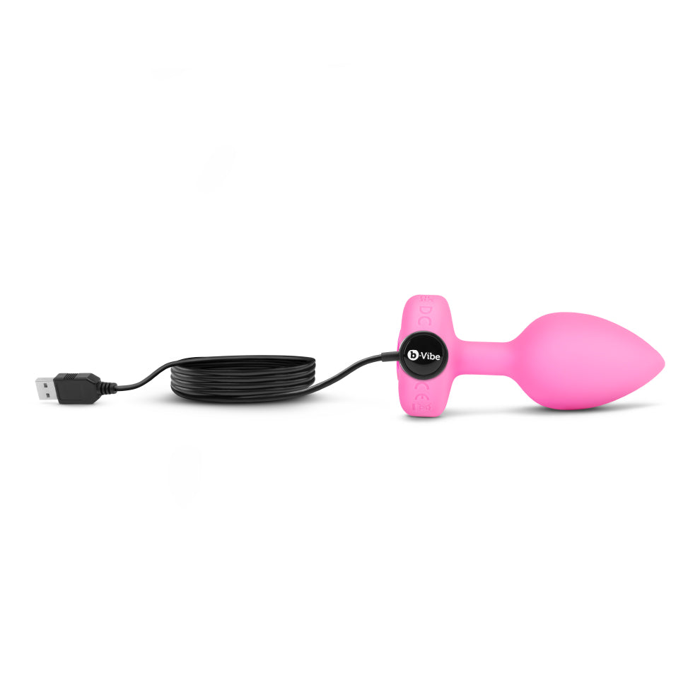Vibrating Heart Plug S/M - Pink