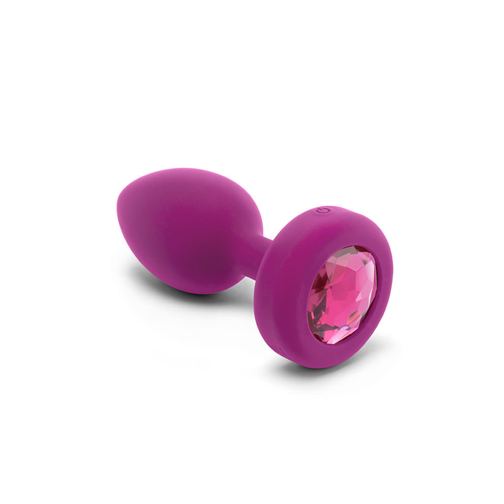 Vibrating Jewel Plug S/M - Fuchsia