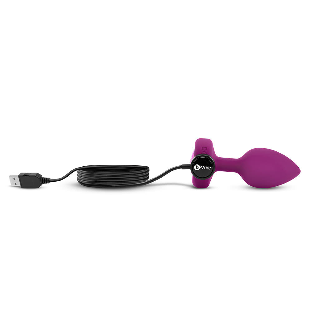 Vibrating Jewel Plug S/M - Fuchsia