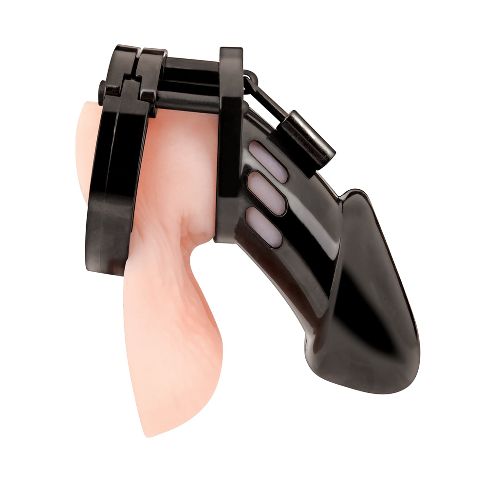 Acrylic See-Thru Chastity Cage (45mm ring) - Black