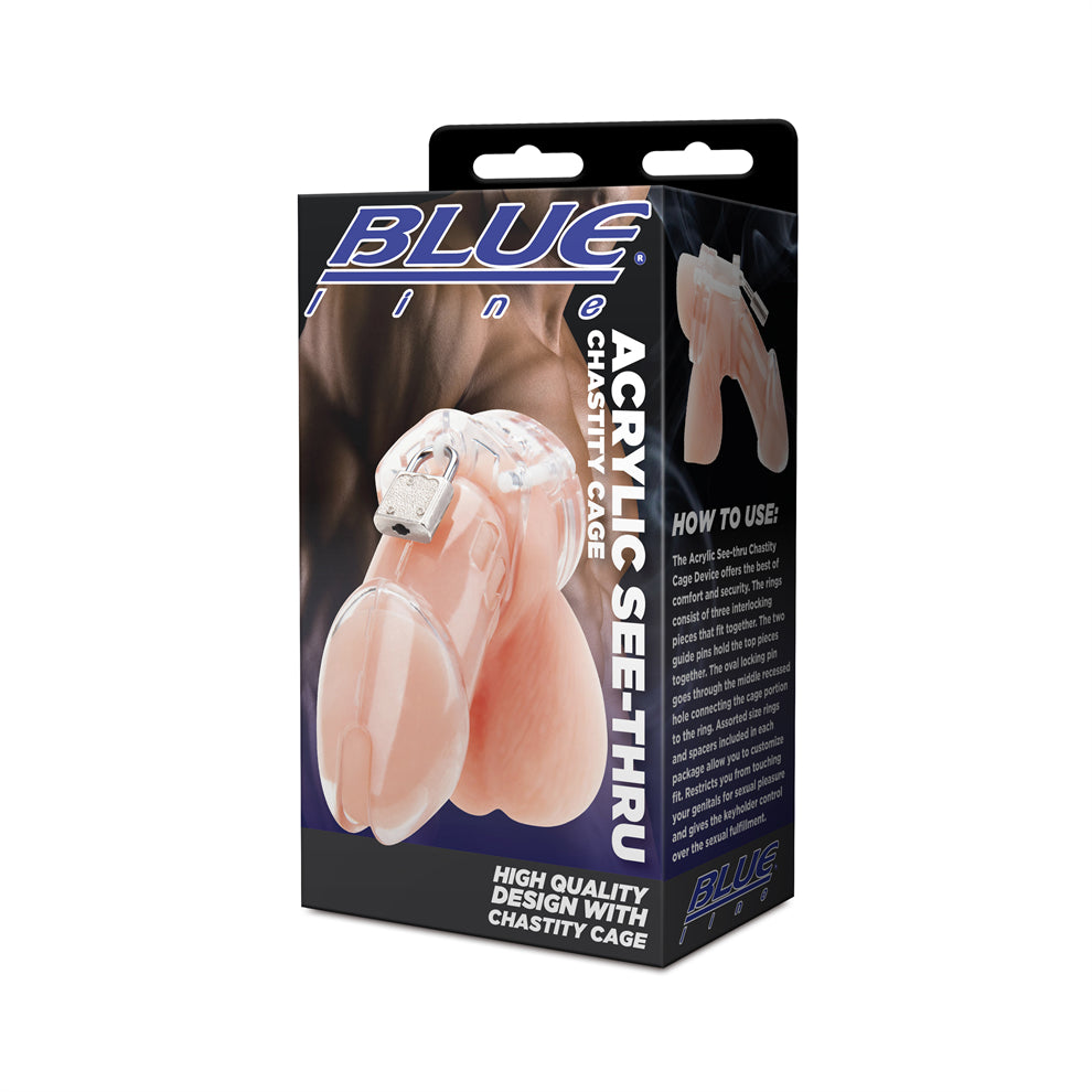 Acrylic See-Thru Chastity Cage (45mm ring)