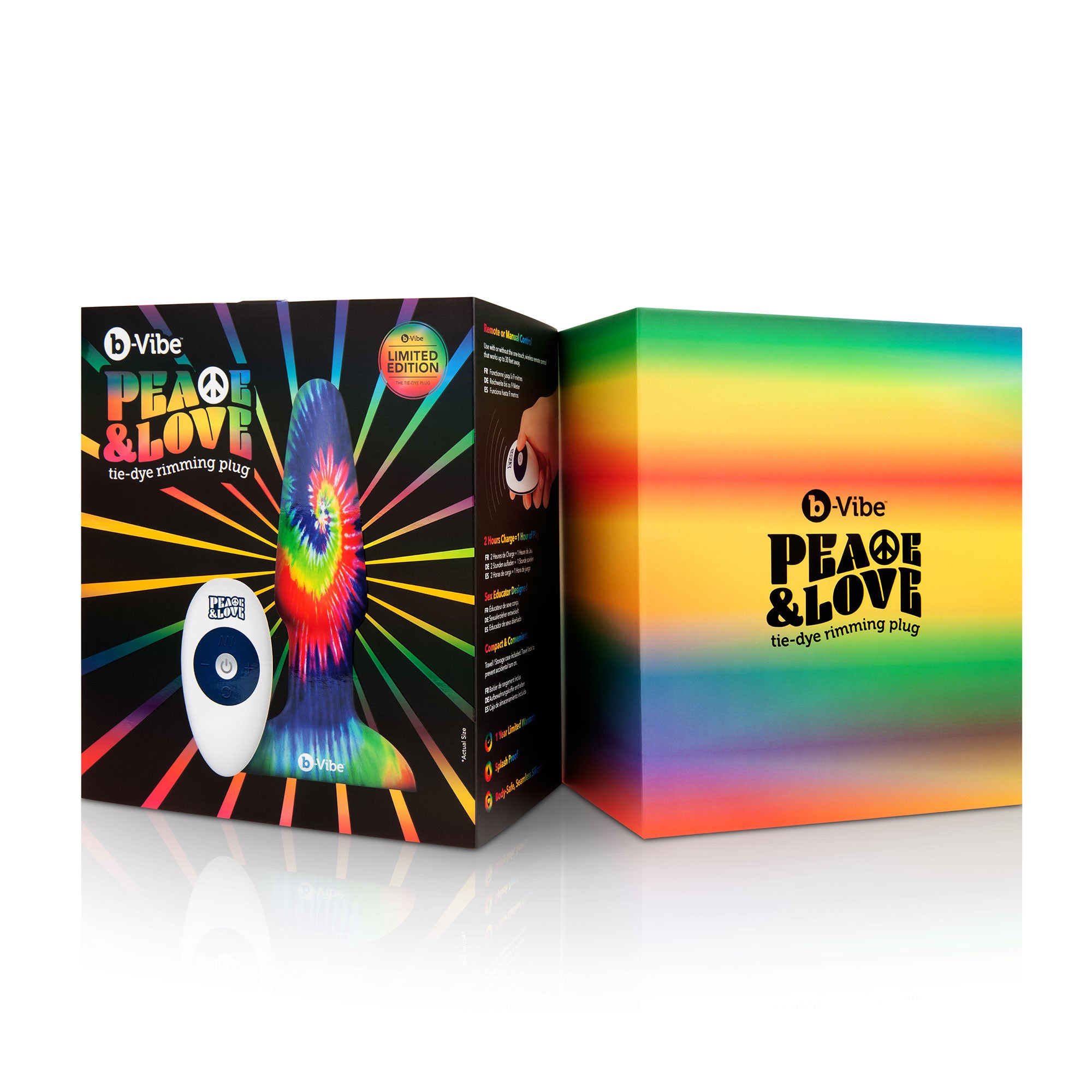 B-Vibe Peace & Love Tie-Dye Rimming Plug