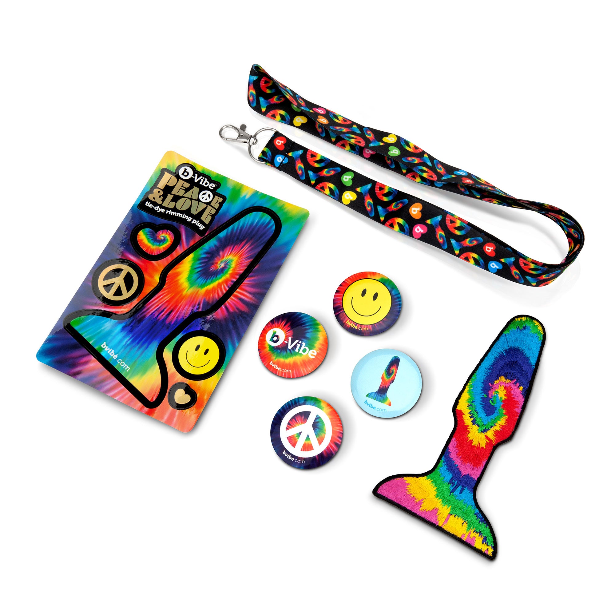 B-Vibe Peace & Love Tie-Dye Rimming Plug