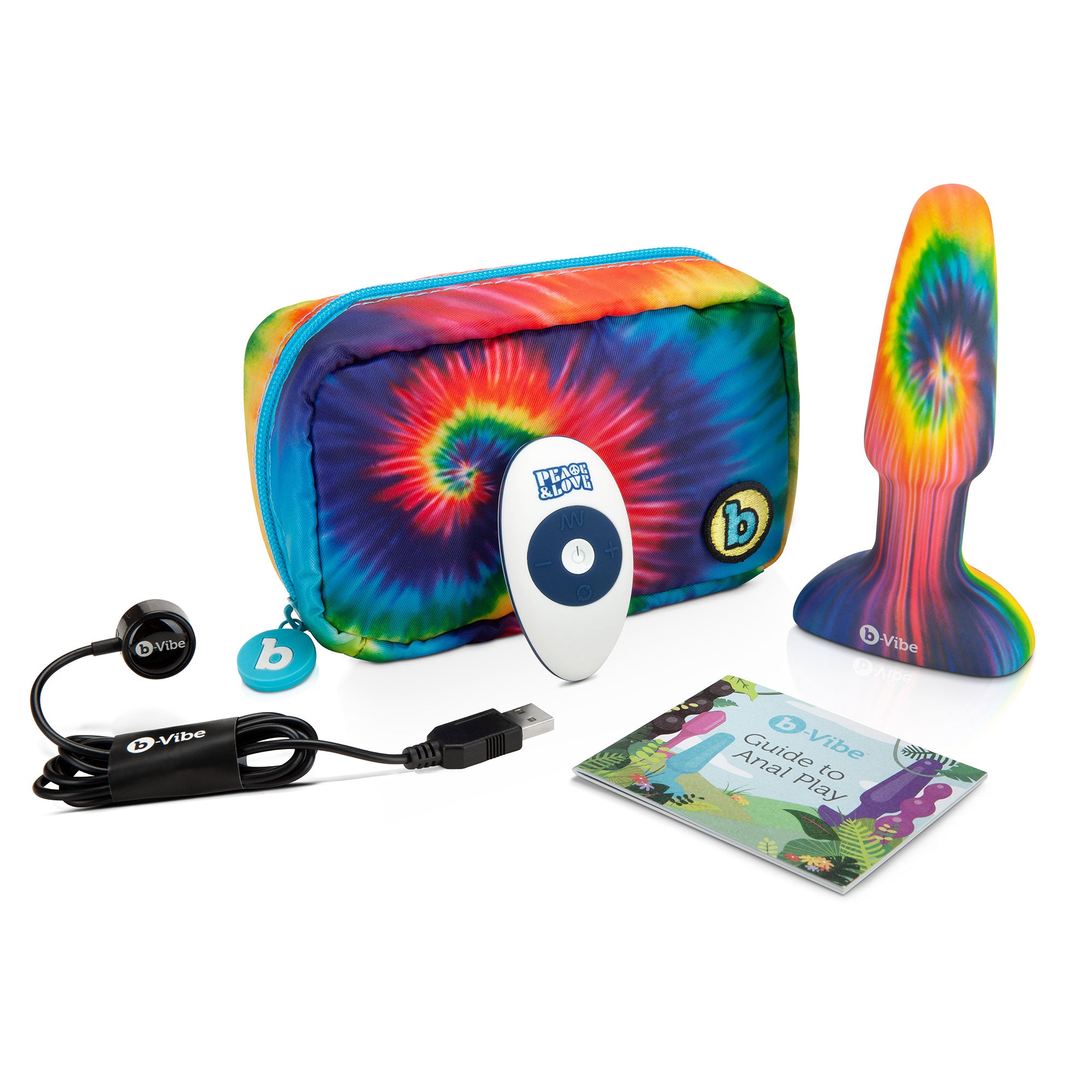 B-Vibe Peace & Love Tie-Dye Rimming Plug