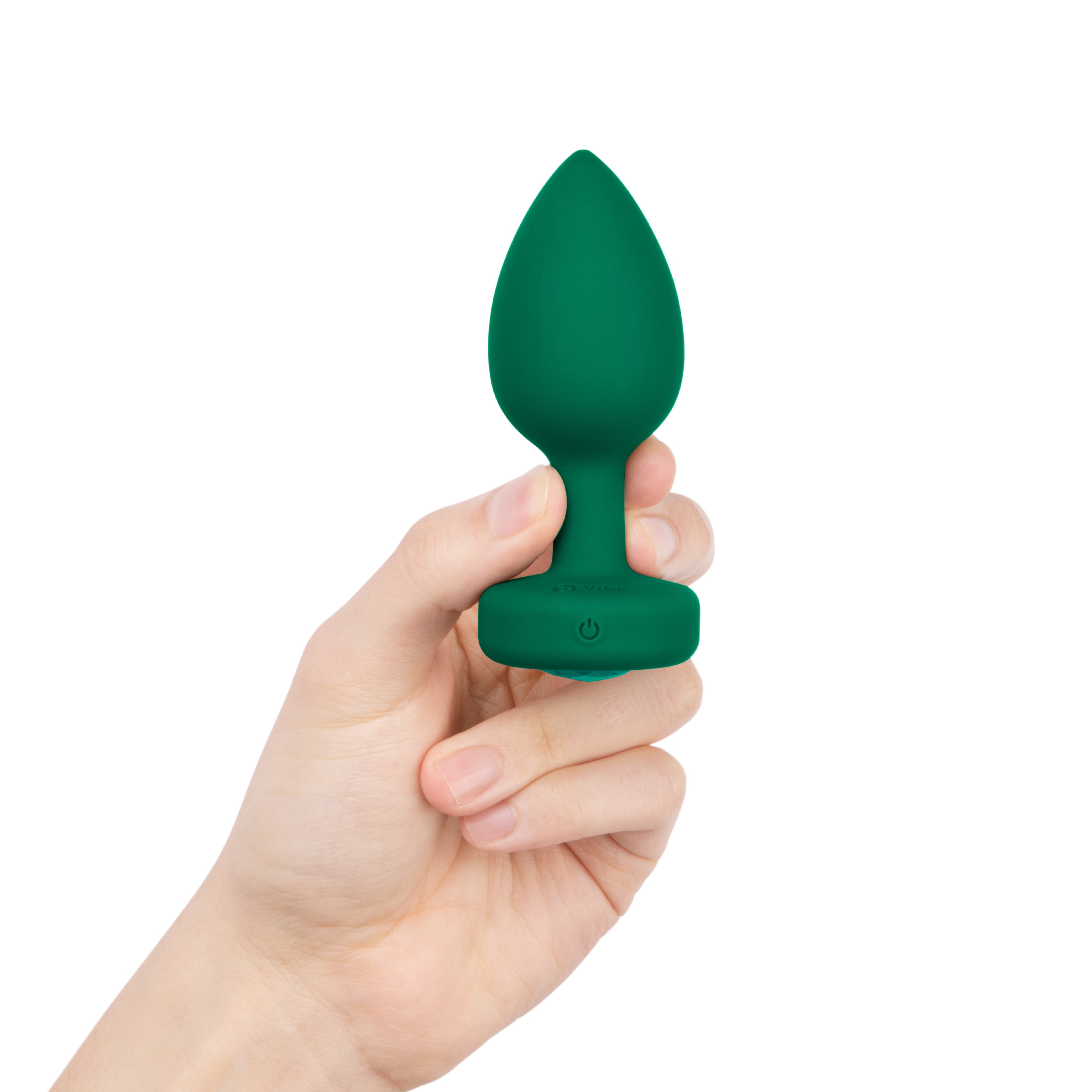 Vibrating Jewel Plug M/L Emerald Green