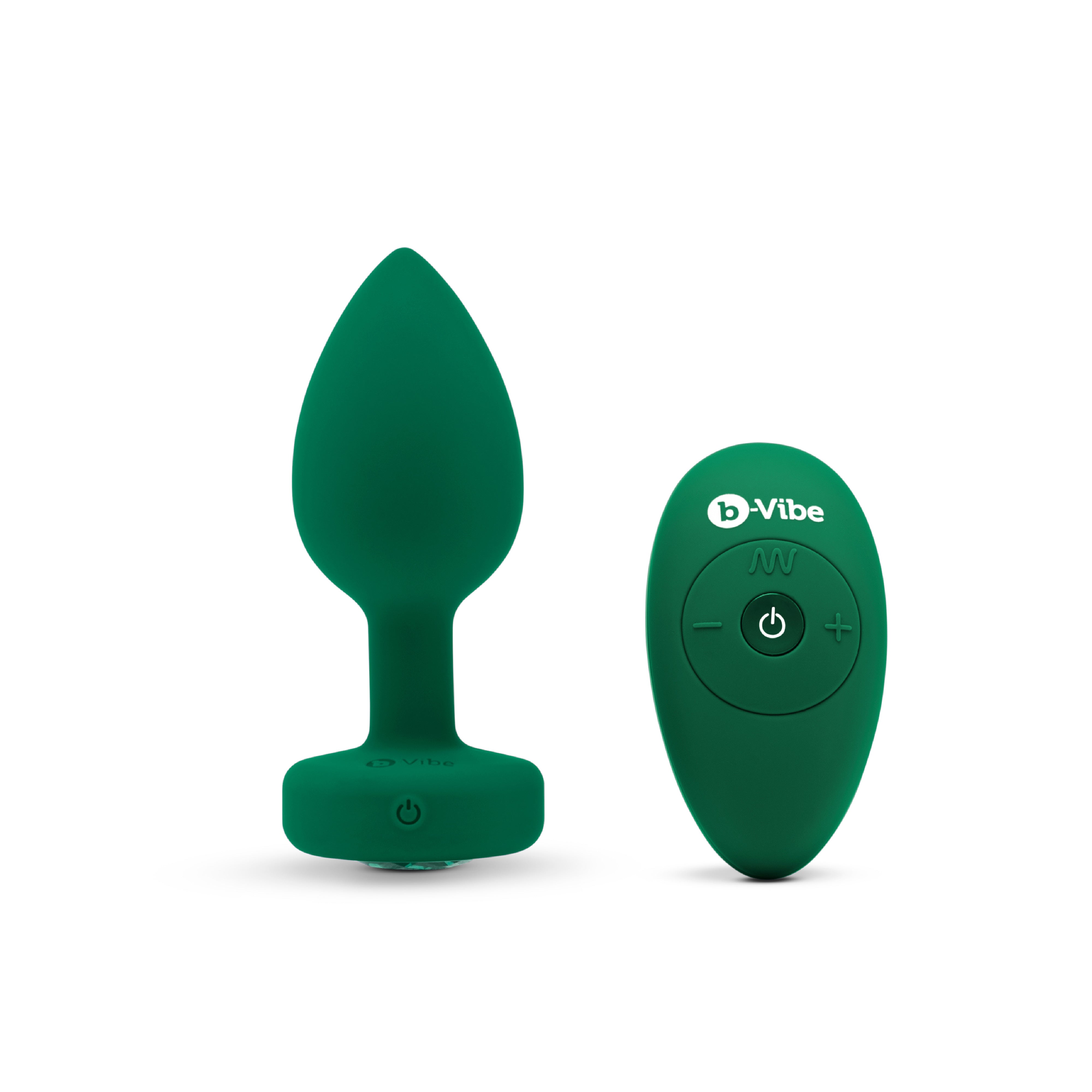 Vibrating Jewel Plug M/L Emerald Green