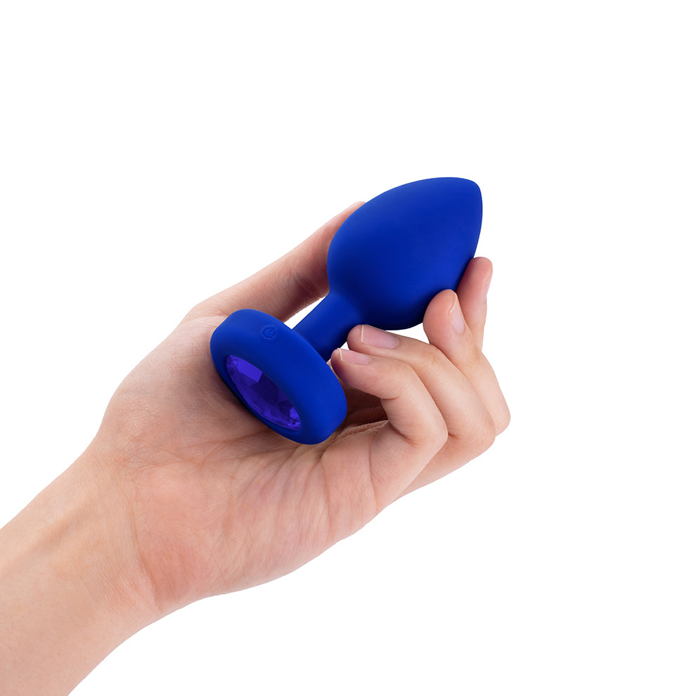 B-Vibe Vibrating Jewel Plug L/XL Navy
