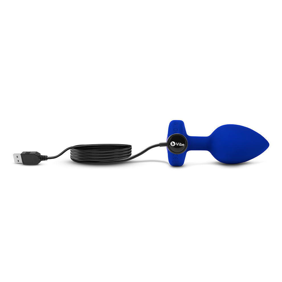 B-Vibe Vibrating Jewel Plug L/XL Navy