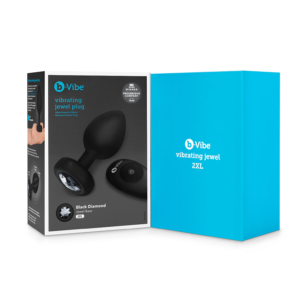 B-Vibe Vibrating Jewel Plug XXL Black