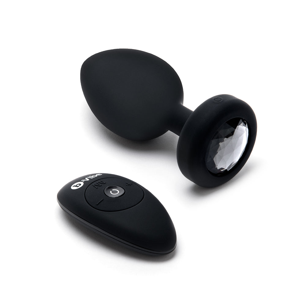 B-Vibe Vibrating Jewel Plug XXL Black