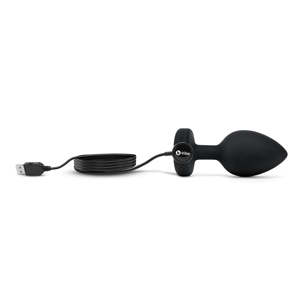 B-Vibe Vibrating Jewel Plug XXL Black