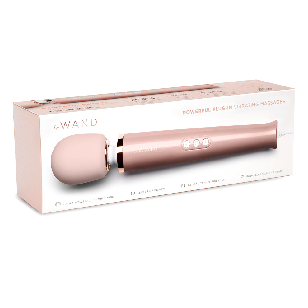 Le Wand Plug-In Vibrating Massager - Rose Gold