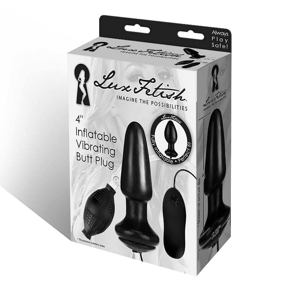Discontinuous - 4" Inflatable Vibrating Butt Plug