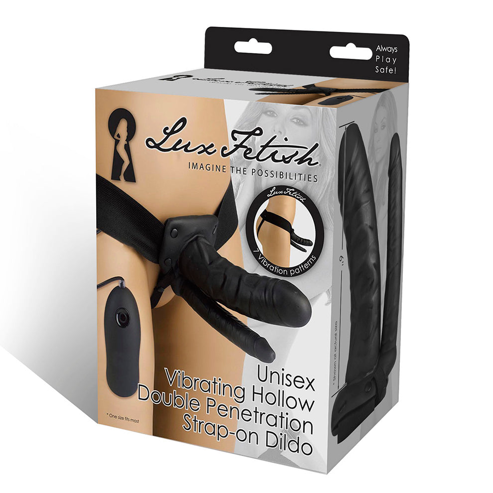 Discontinuous - Vibrating Hollow Double Penetration Strap-On