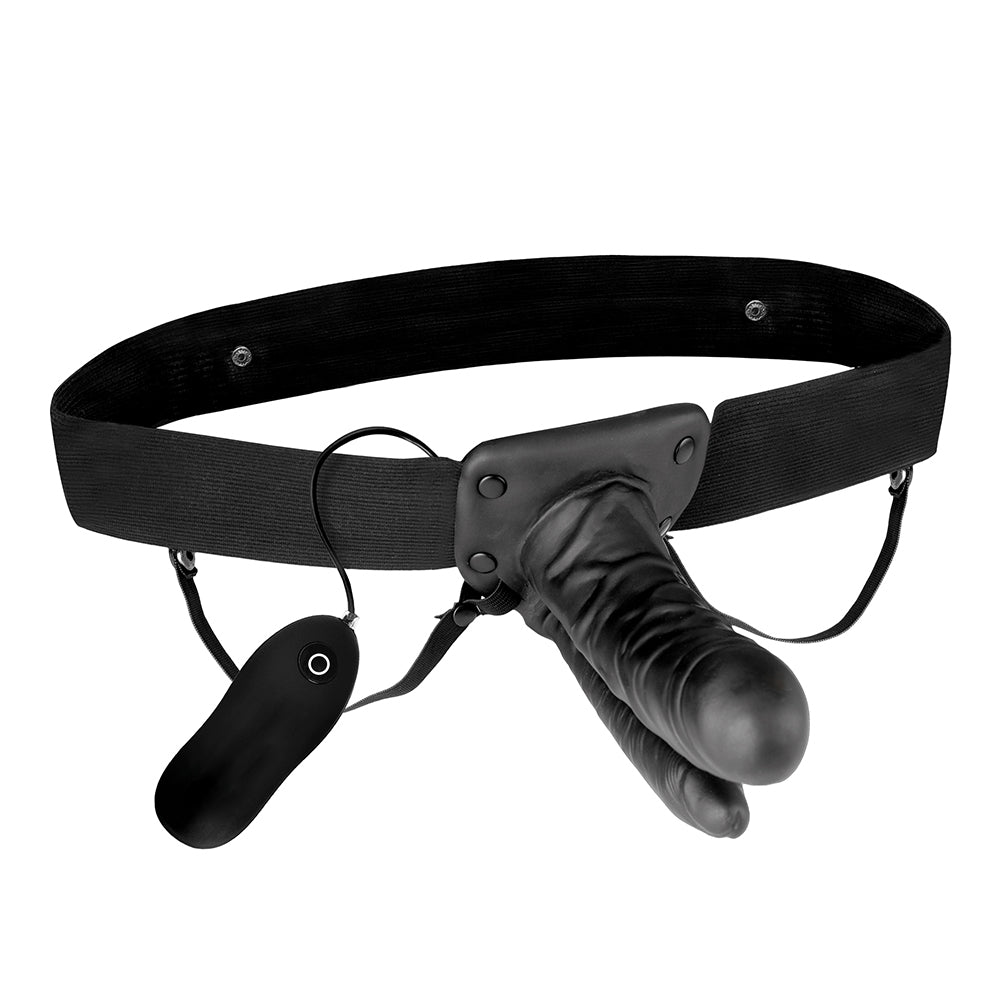 Discontinuous - Vibrating Hollow Double Penetration Strap-On