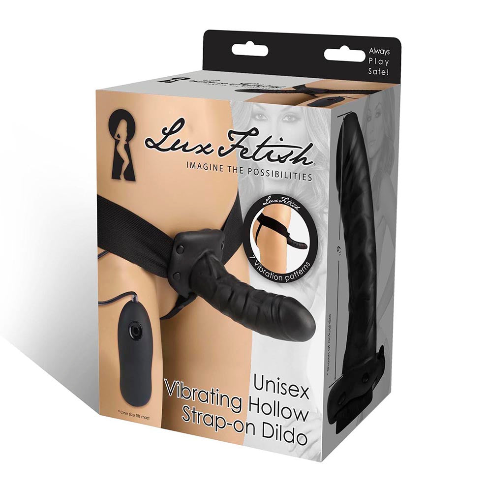 Discontinuous - Vibrating Hollow Strap-On Dildo