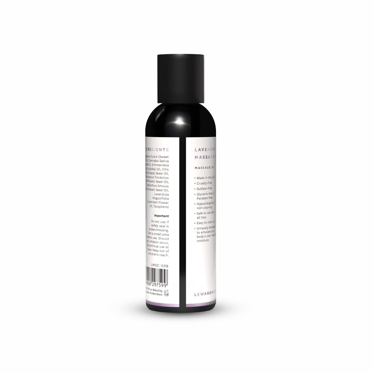 Le Wand Lavender Massage Oil 4 Oz / 118 mL