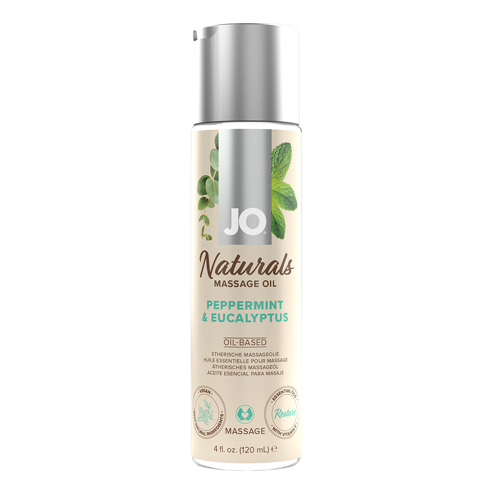 JO - Naturals Massage Oil - Peppermint & Eucalyptus - 4 floz /Ml