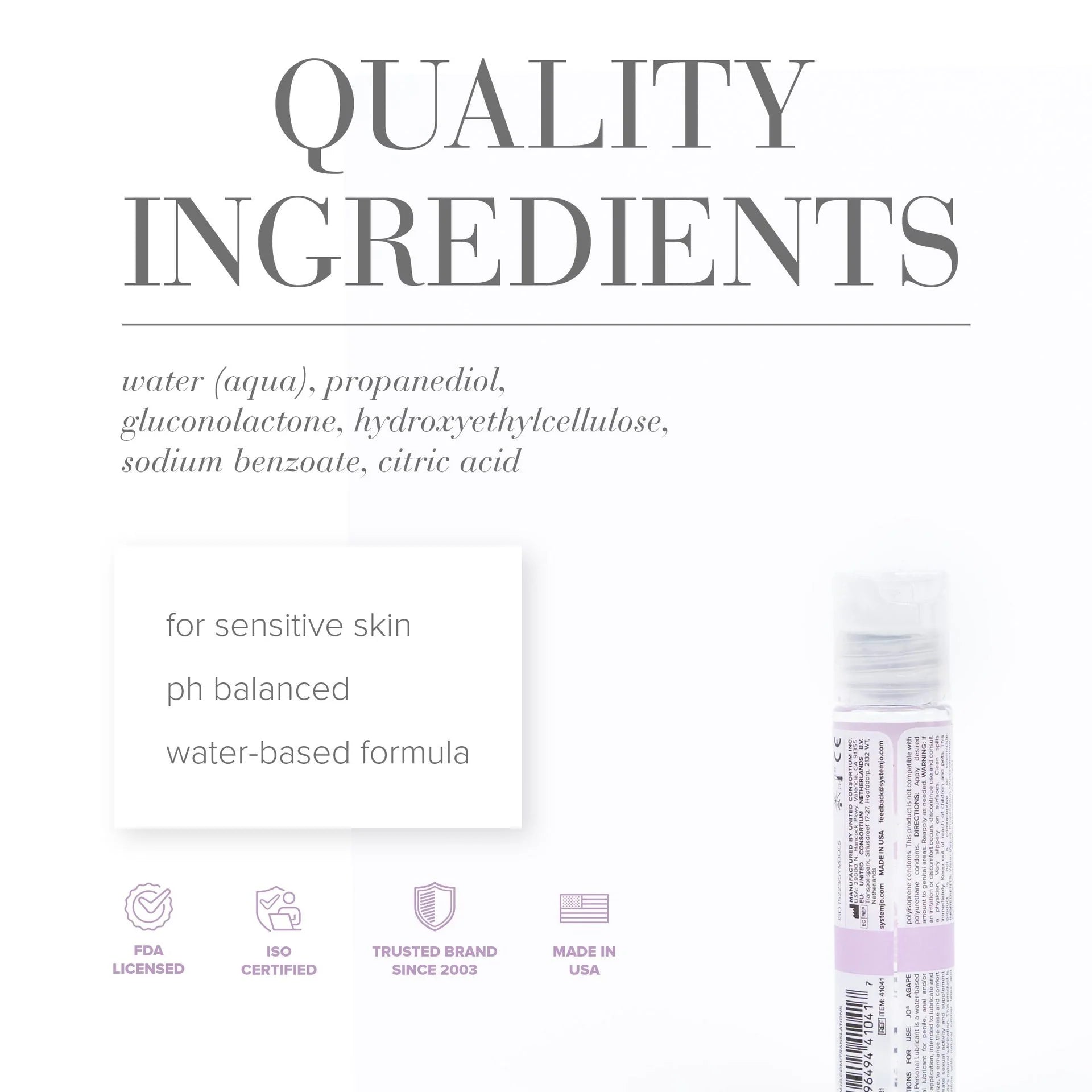 Jo Agape - Lubricant - Original - 8 Oz / 240 Ml