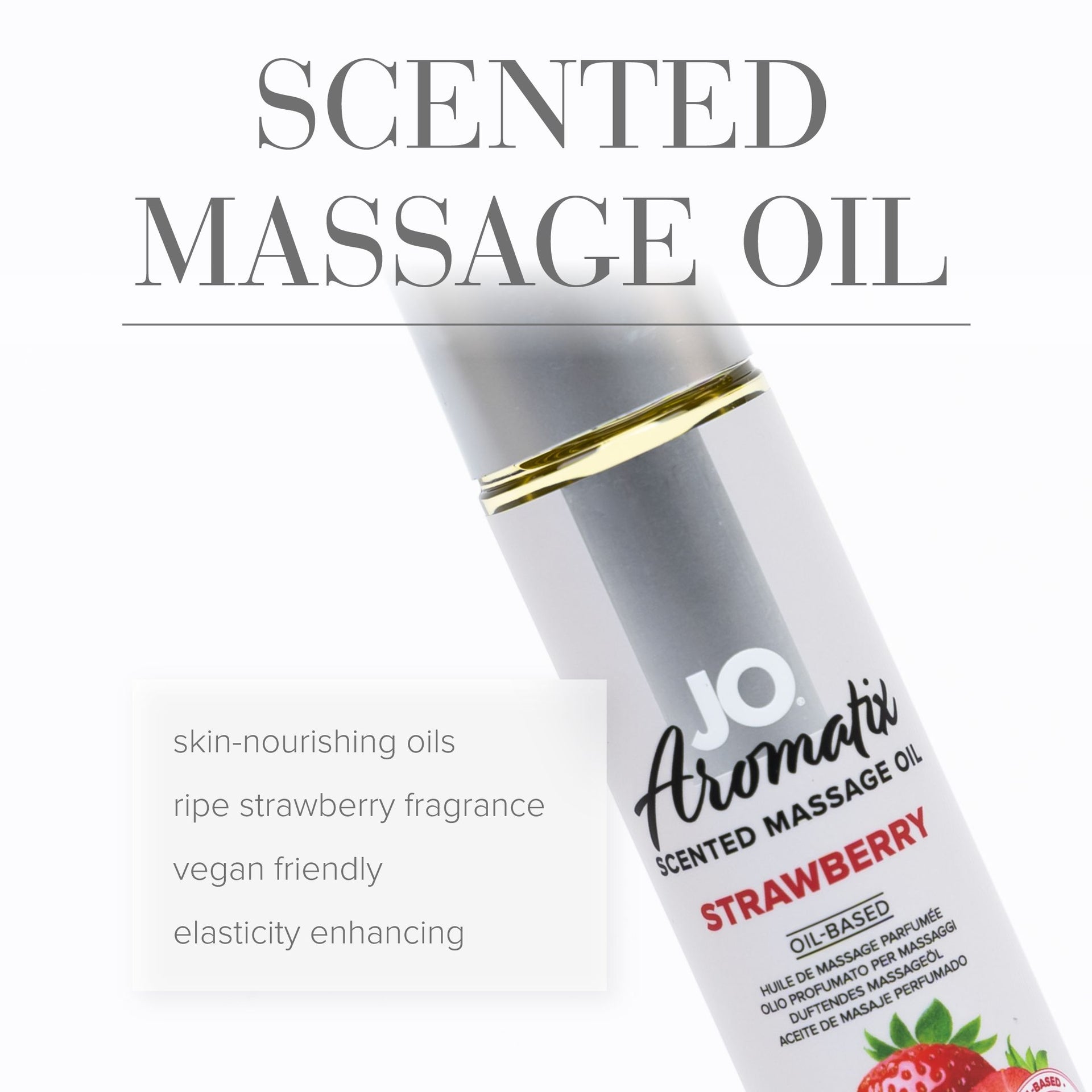 JO Aromatix - Massage Oil - Strawberry - 4 floz / 120 mL