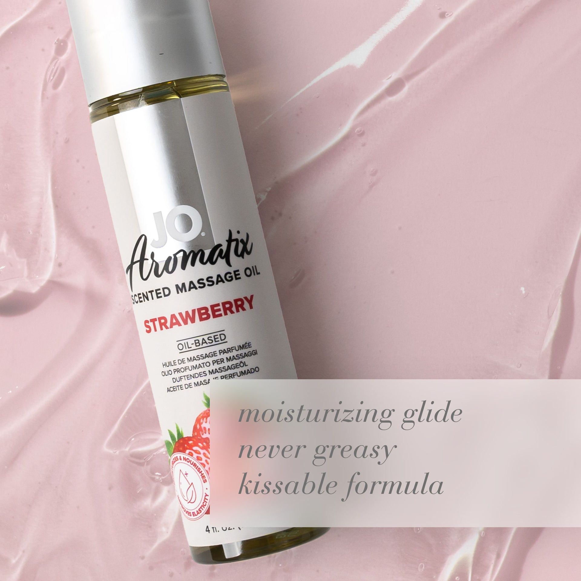 JO Aromatix - Massage Oil - Strawberry - 4 floz / 120 mL