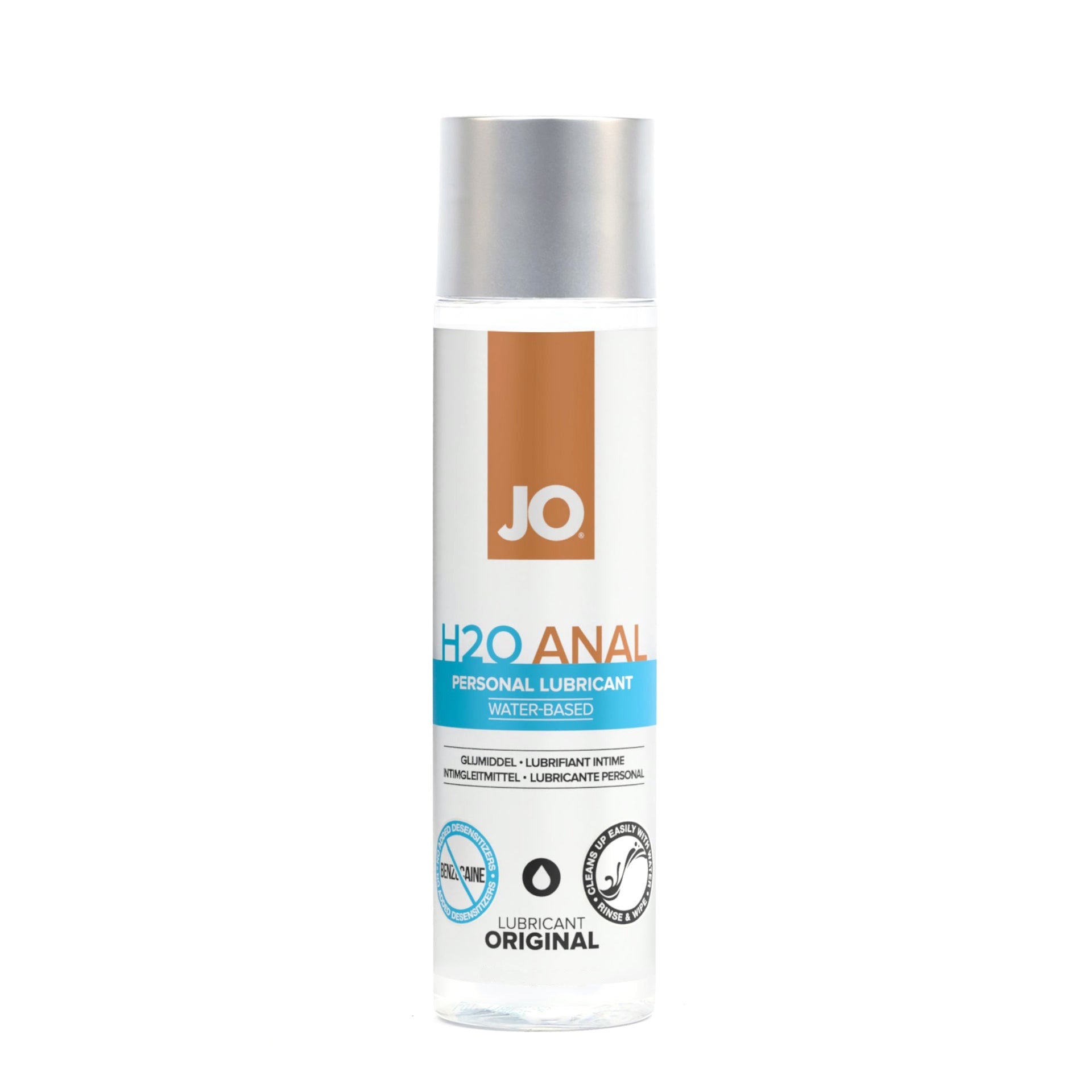 Jo H2O Anal - Original - Lubricant (Water-Based) 8 Floz / 240 Ml