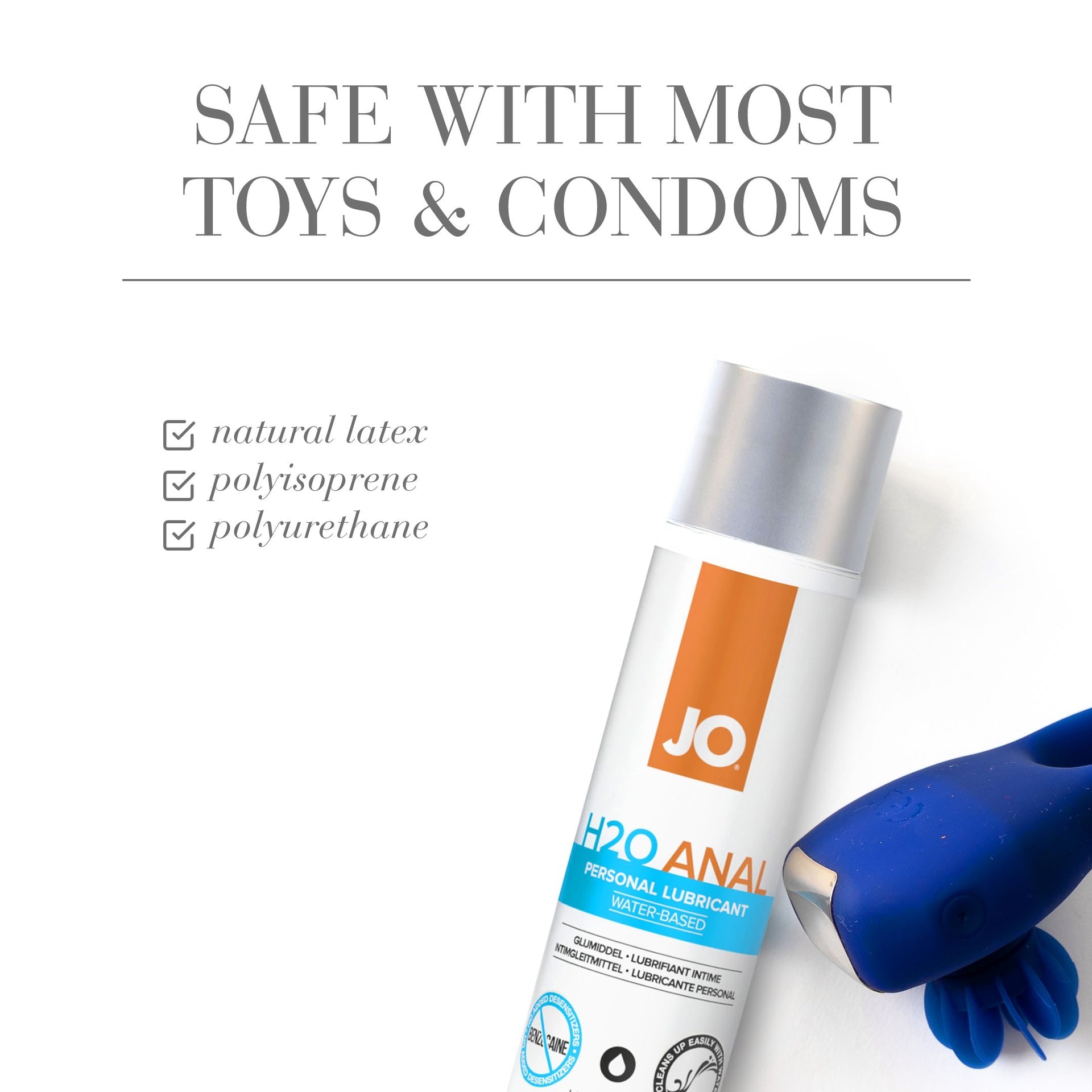 Jo H2O Anal - Original - Lubricant (Water-Based) 8 Floz / 240 Ml
