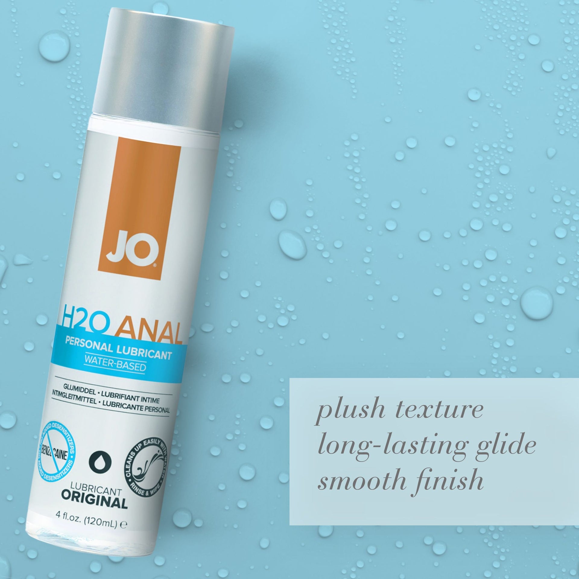 Jo H2O Anal - Original - Lubricant (Water-Based) 8 Floz / 240 Ml