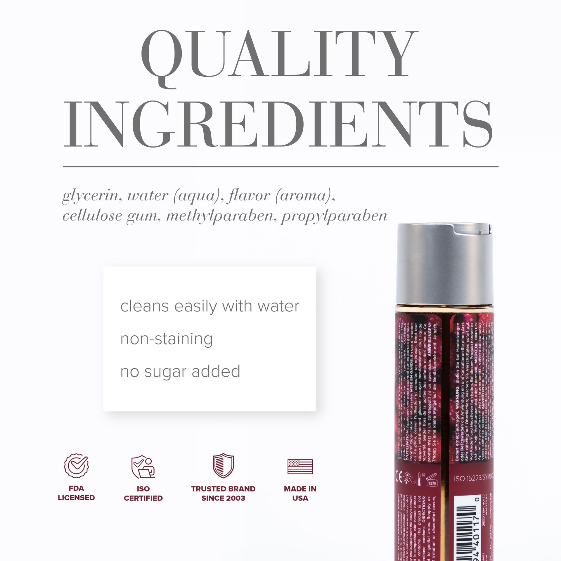 Jo H2O - Raspberry - Lubricant (Water-Based) 1 Floz / 30 Ml