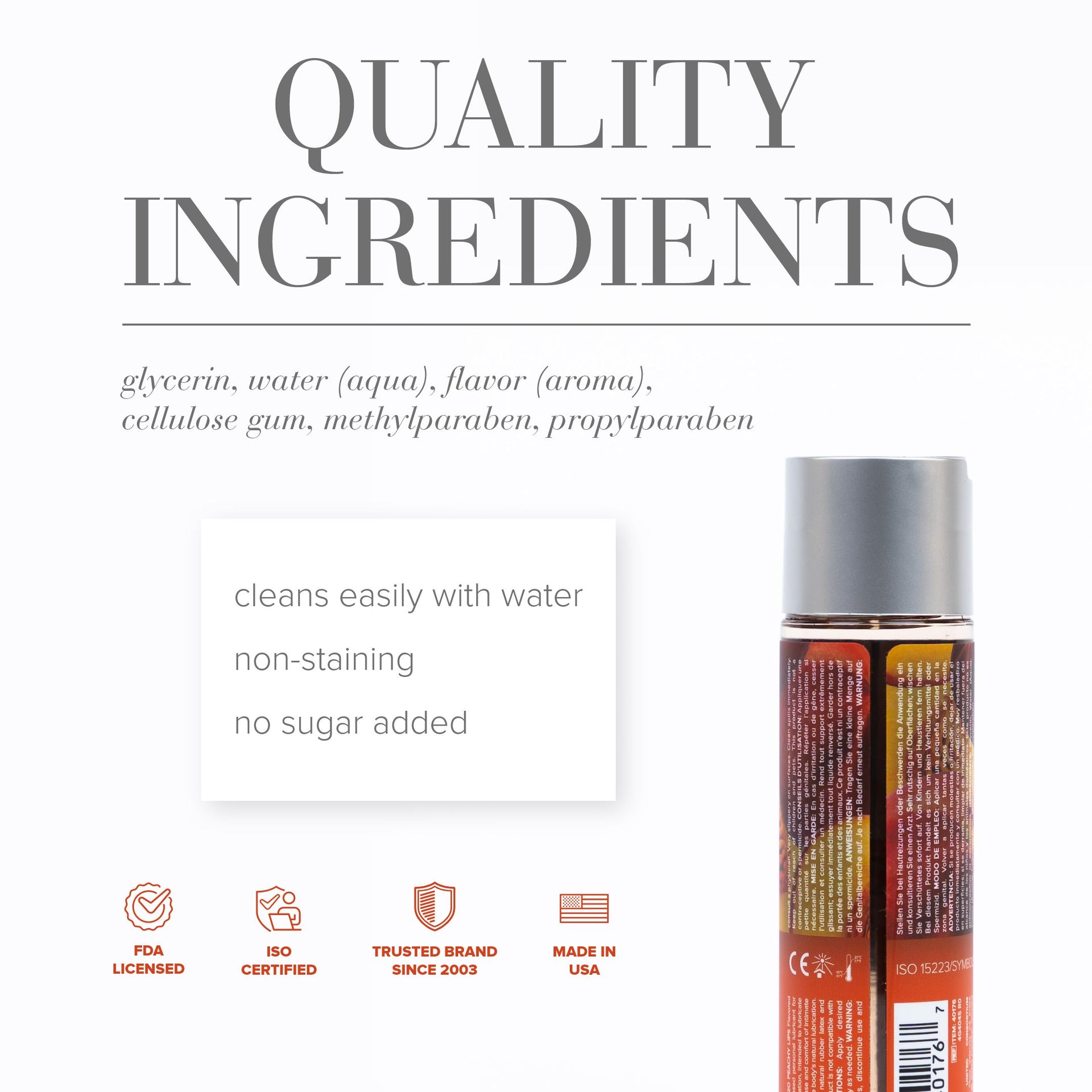 Jo H2O - Peach - Lubricant (Water-Based) 1 Floz / 30 Ml