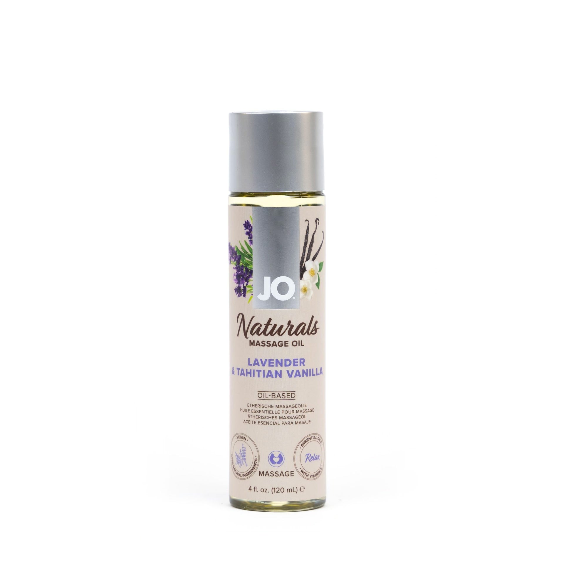 JO - Naturals Massage Oil - Lavender & Vanilla - 4 floz / 120Ml