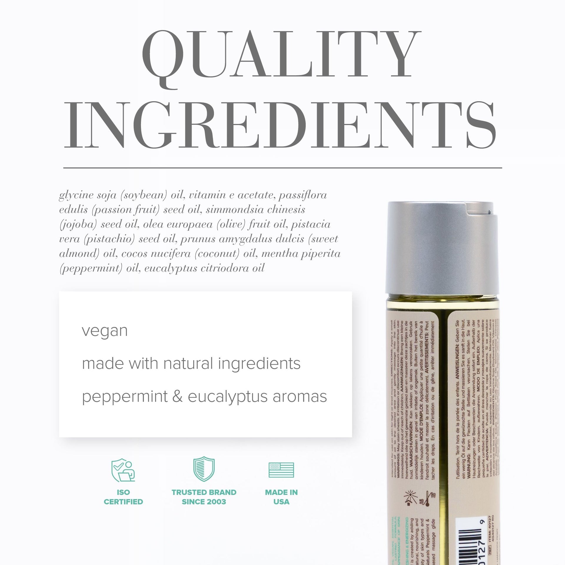 JO - Naturals Massage Oil - Peppermint & Eucalyptus - 4 floz /Ml
