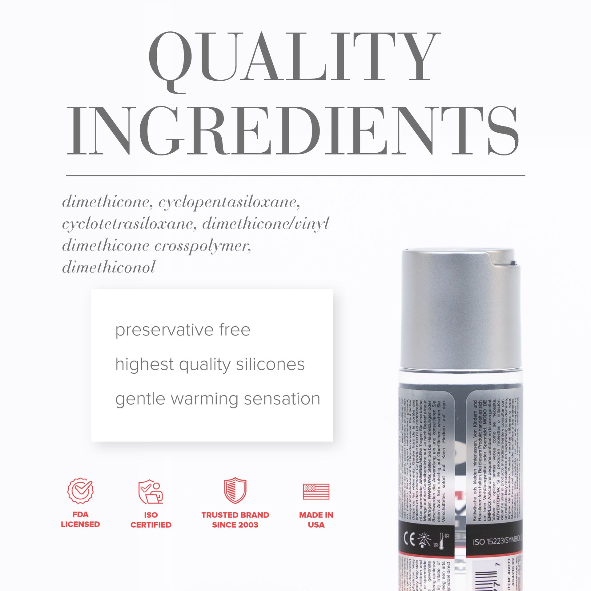 Jo Premium - Warming - Lubricant (Silicone-Based) 2 Floz / 60 Ml