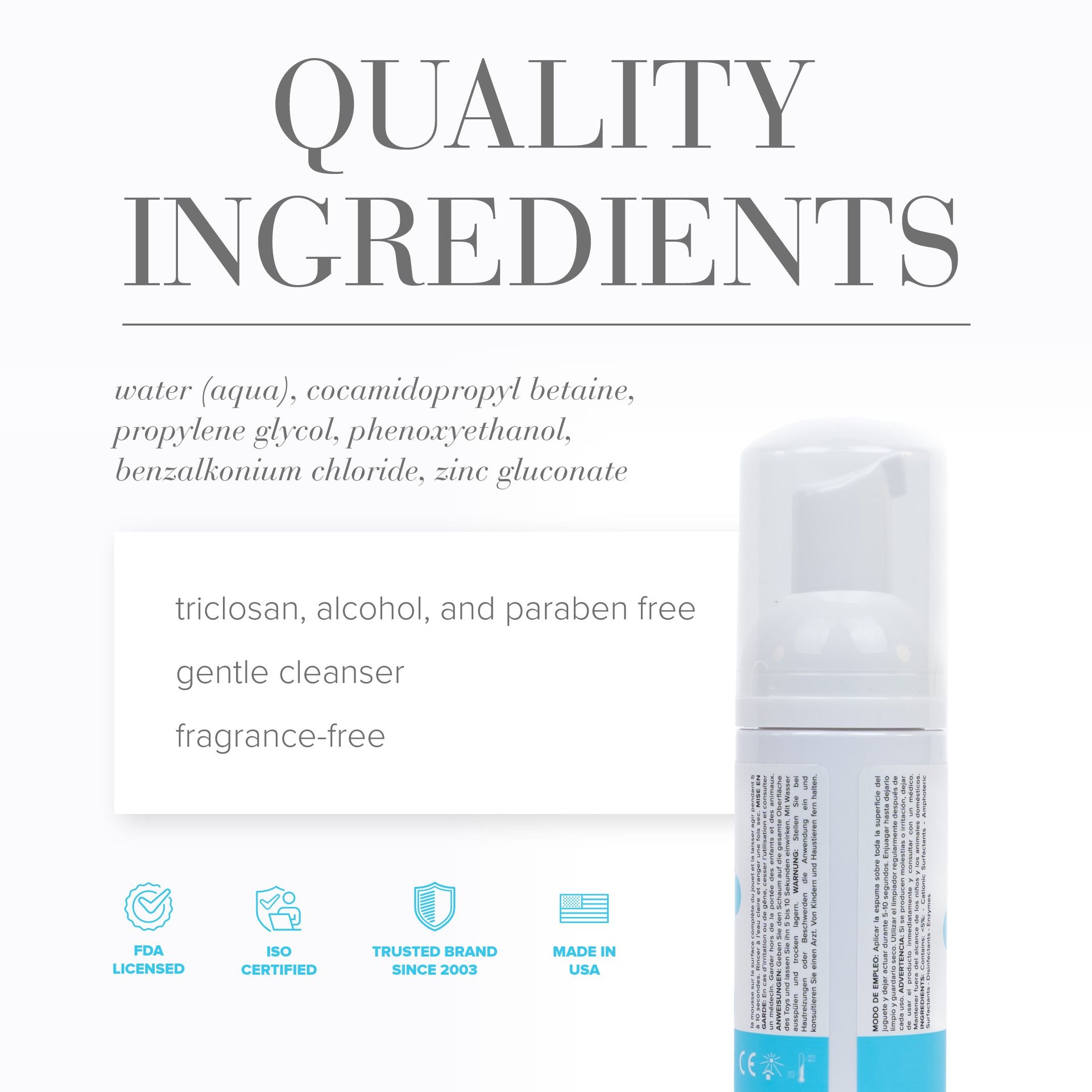 Jo Refresh Foaming Toy Cleaner (Fragrance Free) 7 Floz / 207 Ml