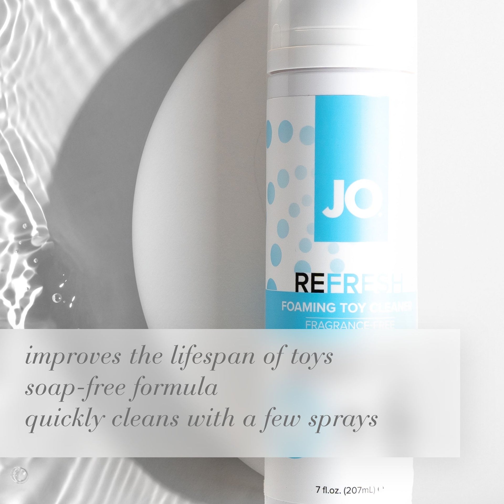 Jo Refresh Foaming Toy Cleaner (Fragrance Free) 7 Floz / 207 Ml